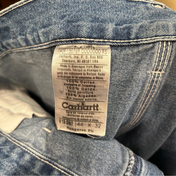 Carhartt dungaree fit Men's Blue Jeans  44 X 32 - Picture 8 of 8